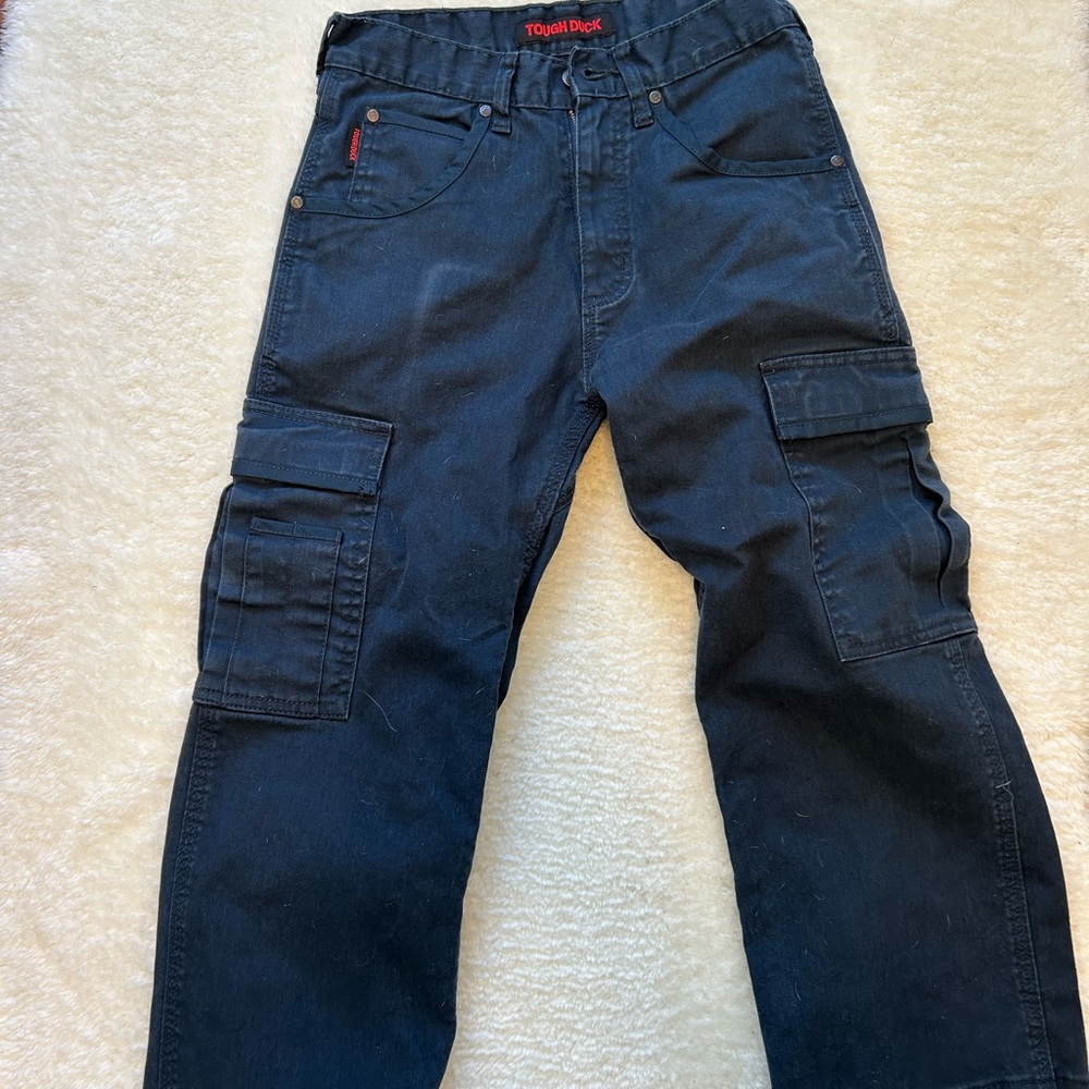 Men's Black Cargo Pants - Picture 1 of 4